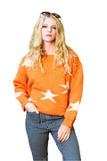Star Jacquard Crew Neck Sweater
