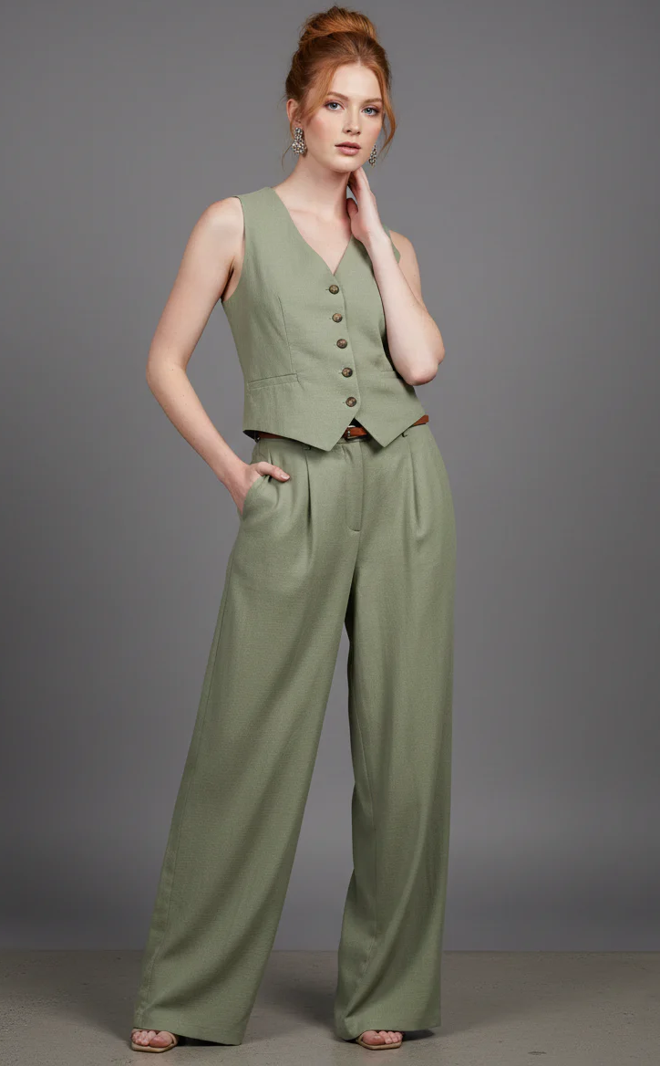 Vest and Pants two-piece set