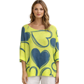 Hearts Graphic Linen Tee