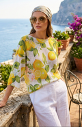 Lemon Graphic Linen Tee