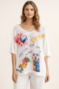 Dream Abstract Linen Top