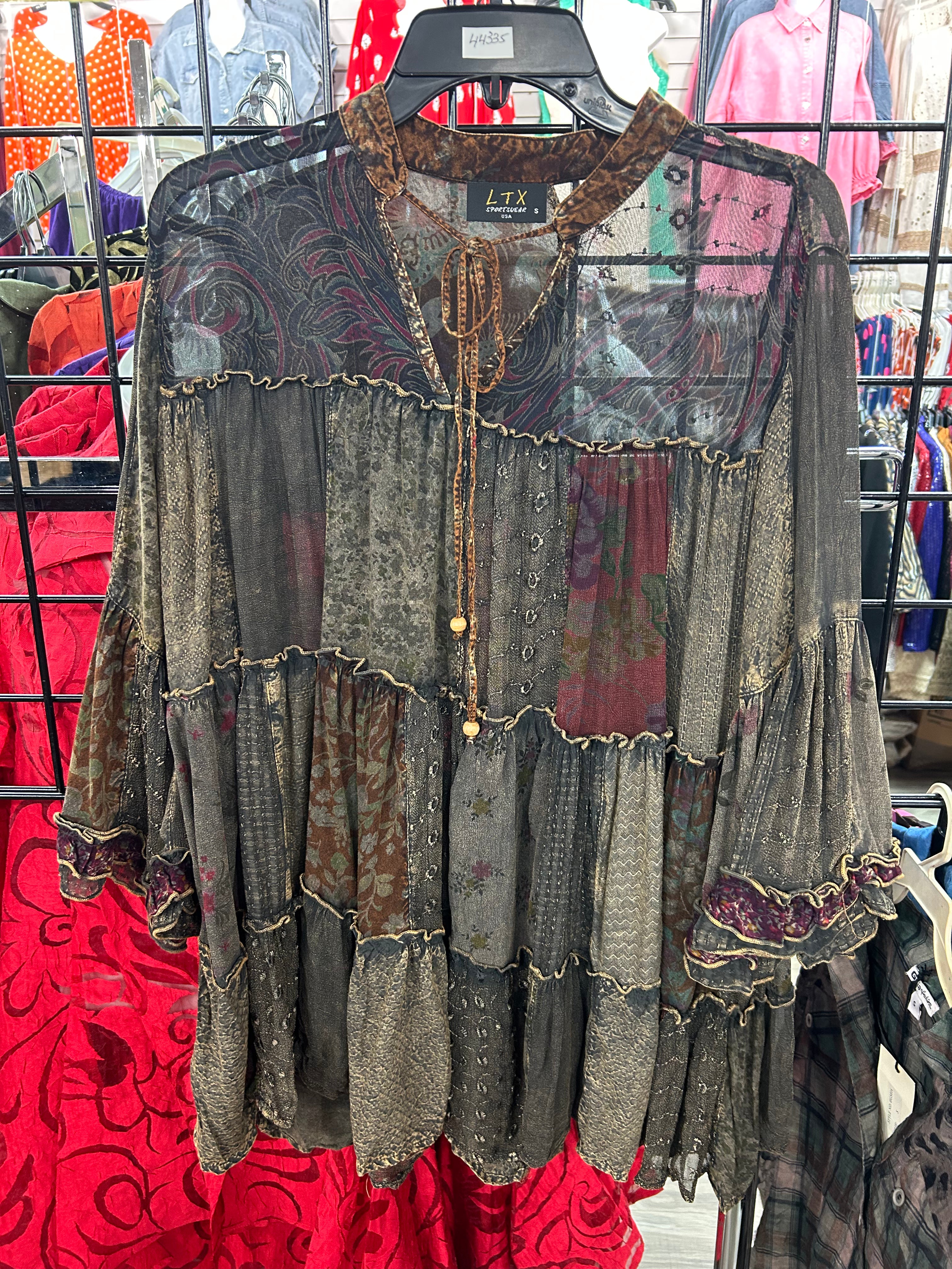 Vintage Paisley Babydoll Dress